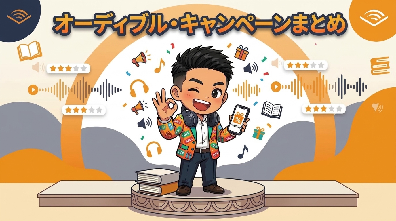 オーディブルキャンペーンまとめのアイキャッチ画像